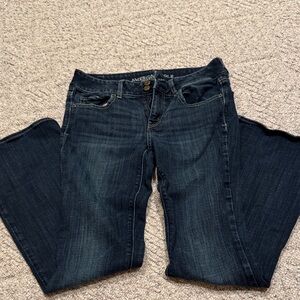 American Eagle Outfitters Women's Deep Indigo Flare Jeans